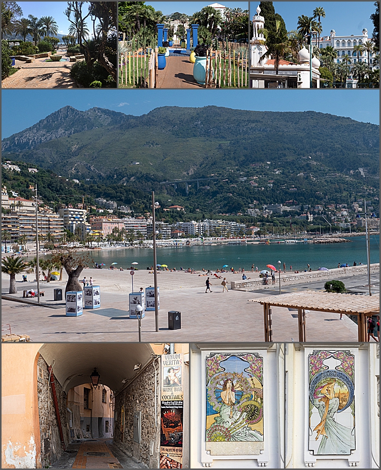 The town of Menton in the South of France